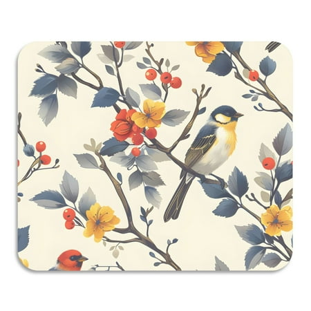 

ALAZA Dish Drying Mat for Kitchen Birds on Tree Pattern Counter Absorbent Draining Pad 15.7 x11.8