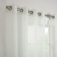 thumbnail image 3 of ECLIPSE Kiara Modern Sheer Voile Light Filtering Grommet Window Curtains for Bedroom (2 Panels), 54 in x 84 in, Ivory, 3 of 7