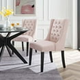thumbnail image 2 of Side Dining Chair, Set of 2, Pink, Velvet, Modern Contemporary, Kitchen Room Cafe Bistro Restaurant Hospitality, 2 of 9