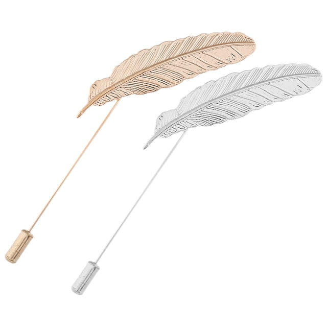 2 uds Collar ropa Pin plumaje moldeado broche Pin solapa Pin Stick Pin