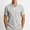 Gray, variant on Men 2 in 1 Striped Trim Polo Shirt, Contrast Striped Lapel V Neck Short Sleeve Breathable Casual Summer Top Black