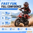 thumbnail image 3 of QEASET 39CC Dirt Bike, Gas Powered Mini Bike, Red, 3 of 9