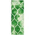 thumbnail image 2 of Safavieh Dip Dye Collection DDY685Q Handmade Moroccan Ogee Geometric Watercolor Green and Ivory Wool Area Rug (3' x 5'), 2 of 10