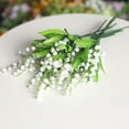 thumbnail image 4 of Artificial Flower Realistic Widely Applied Full of Vitality Valley Lily Wedding Faux Flower for Home Green Faux Silk Flowe, 4 of 8