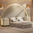 thumbnail image 5 of Tribesigns 3-Drawer Nightstand, White & Light Brown Nightstand, Bedside Table with Storage and Gold Legs, Night Side Table for Bedroom, Dorm, 5 of 5