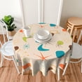 thumbnail image 5 of Mid Century Modern Atomic Retro Tablecloth Round Table Cloths Washable Holiday Table Cover Decorative for Kitchen Dinner Party One Size, 5 of 6