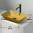 thumbnail image 4 of VIGO Matte Shell Sottile Citron Glass 18 in. L x 13 in. W x 4 in. H Rectangular Vessel Bathroom Sink, 4 of 10