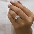 thumbnail image 6 of VINSON Sparkling Cushion Cut Moissanite Diamond Engagement Ring - Nature Inspired Wedding Gift Ring for Her, 6 of 8