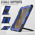 thumbnail image 3 of Allytech Galaxy Tab S8 Ultra X900 X906 Case with PET Screen Protector, Rugged Hybrid Protective Shockproof Ring Rotating Kickstand Case Cover for Samsung Galaxy Tab S8 Ultra SM-X900 - Black+Blue, 3 of 6