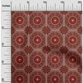 thumbnail image 2 of oneOone Polyester Spandex Brown Fabric Asian Ornamental Craft Projects Decor Fabric Printed By The Yard 56 Inch Wide, 2 of 4
