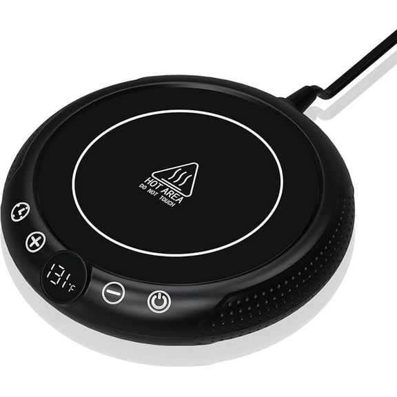 Wrongduck Coffee Mug Warmer with 8 Temperature Settings, Electric Cup Warmer for Desk with 1–12H Timer, Candle Warmer Plate for Home & Office, White Elephant Gift