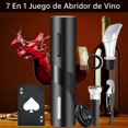 thumbnail image 4 of Sacacorchos El&eacute;ctrico de Vinos 7 En 1 Juego De Abridor De Vino El&eacute;ctrico Destapadores El&eacute;ctricos Kit De Abridor Botella con Cortador de Papel de Aluminio para Cocina B, 4 of 7