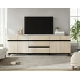 thumbnail image 3 of WAMPAT Modern TV Stand for TVs up to 100 inch, 3 in 1 TV Console with Adjustable Shelves and 3 Drawers, Media Console for Living Room,Bedroom, Beige, 3 of 15