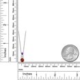 thumbnail image 2 of Gem Stone King Red Garnet White Moissanite Purple Amethyst 3 Stone Pendant Necklace for Women (1.33 cttw, Gemstone Birthstone, Round 5MM, 4MM and 3MM, with 18 inch Chain), 2 of 3