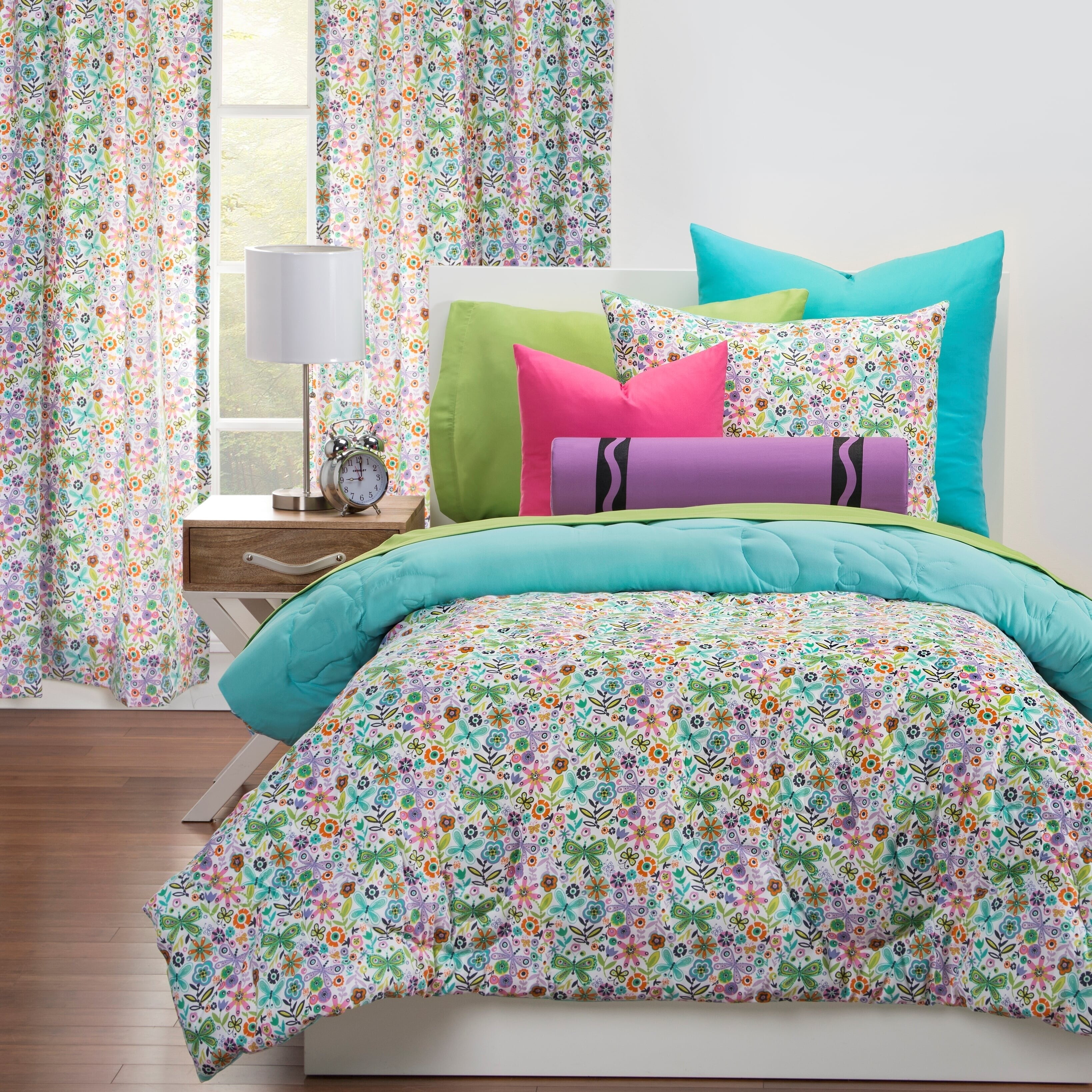 Crayola  Butterfly Garden Comforter and Sham Set 2 Piece Twin