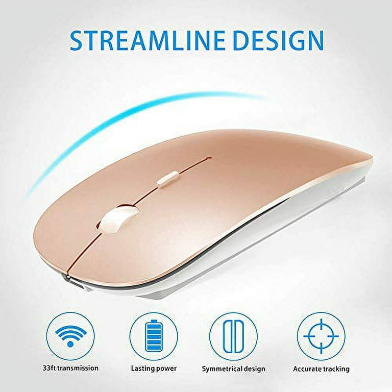 Rechargeable Bluetooth Mouse for MacBook pro/MacBook air/Laptop/iMac/ipad,  Wireless Mouse for MacBook pro MacBook