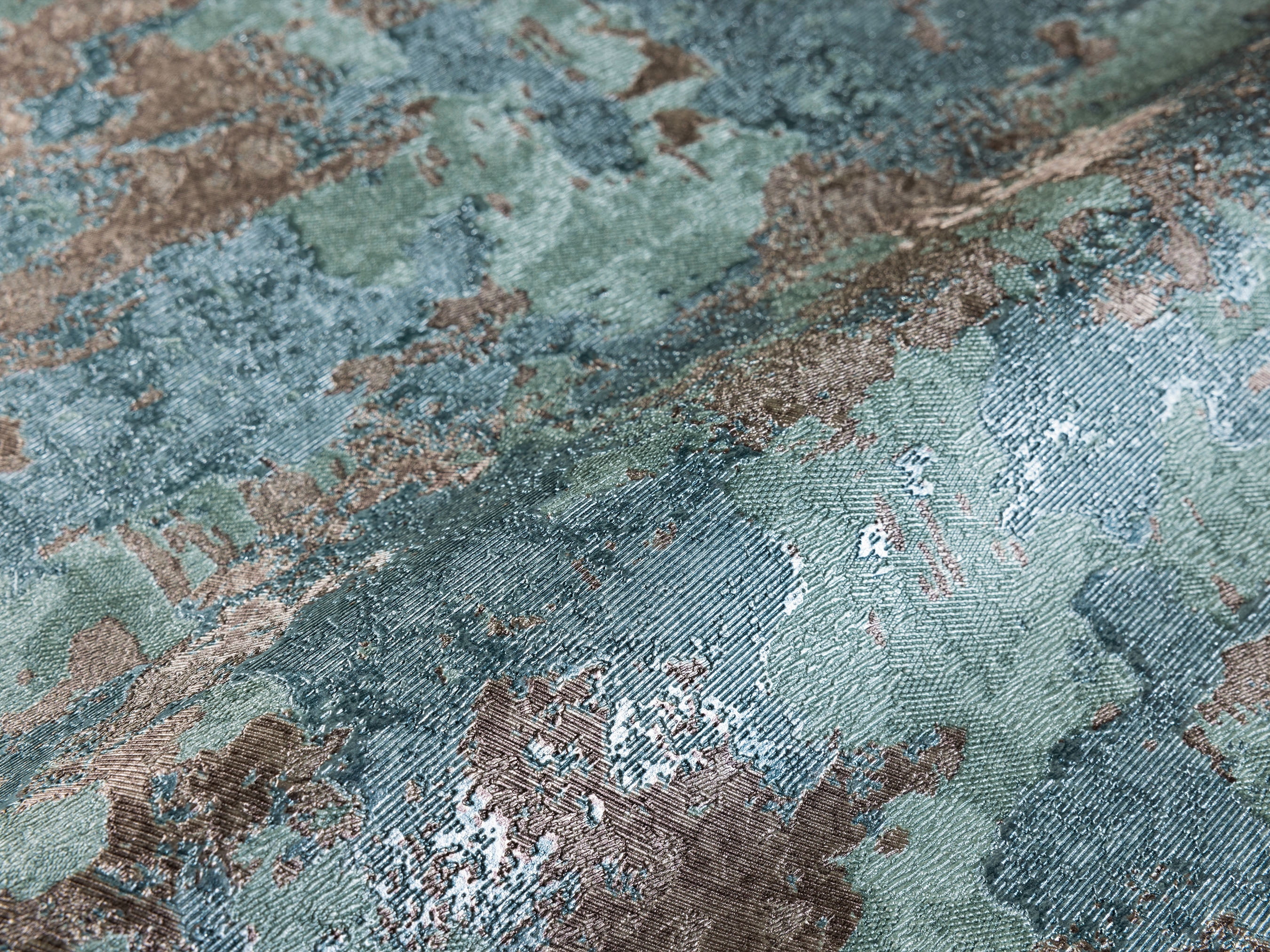Textured Blue Embossed Wallpaper, Aesthetic Textured Wallcovering Roll, 41.7”W X 393”H 113.8 sq ft