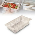 thumbnail image 1 of Pull Out Refrigerator Storage Holder Food Organizer Drawer Shelf Proper Dish Rake Rolling Rack for Silicone Stovetop Cover Folding Dish Drying Rack with Drainboard Flat Drying Rack Large, 1 of 3