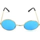 thumbnail image 5 of Blue Circle Hippie Glasses - Blue 60's Style Hipster Circle Sunglasses - 1 Pair, 5 of 5