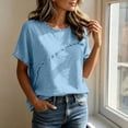 thumbnail image 6 of TGSLY Fringe Trim Linen Tops for Women Lightweight Soft Crew Neck Solid Color T-Shirt Relaxed Fit Dressy Casual Short Sleeve Blouses L, 6 of 9