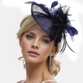 thumbnail image 4 of SWSMCLT Women's Fascinator Tea Party Hat Mesh Fancy Wedding Elegant Hat Kentucky Derby Hat Party Fashion Navy One Size, 4 of 4