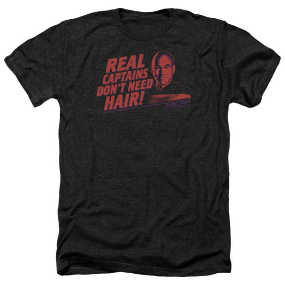 Star Trek - Real Captain - Heather Short Sleeve Shirt - Small