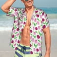 thumbnail image 7 of Rateoe Tulips Flowers Pattern Men’s Hawaiian Shirt – Short Sleeve Button-Down Tropical Beach Shirt, Lightweight & Breathable Casual Aloha Shirt with Pocket,Medium, 7 of 7