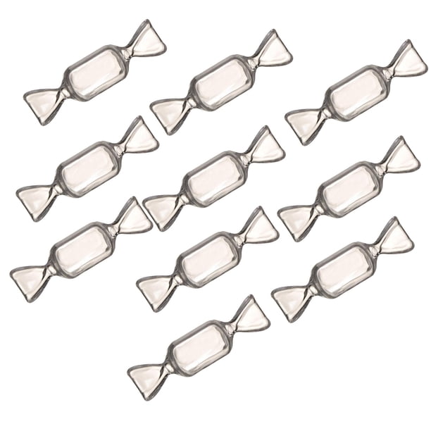 Mini organizador de collares, pendientes con forma de caramelo, estuche de almacenamiento para collares Transparente