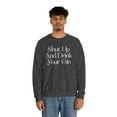 thumbnail image 3 of Funny "Shut Up And Drink Your Gin" Unisex Heavy Blend™ Crewneck Sweatshirt, 3 of 6