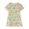 thumbnail image 5 of RXIRUCGD 2025 Vêtements d'Été pour Enfants 3-12 Ans Mode Couleur Unie Pyjamas Rêveurs Robe à Manches Courtes Col Rond, 5 of 5