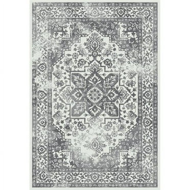 5 ft. 3 in. x 7 ft. 3 in. Augusta Heather Area Rug - Black