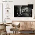 thumbnail image 5 of Elephant Stock Elephant Affection Wall Art - Horizontal Canvas Wall Art - Living Room Wall Decor - Animal Canvas - Black And Gray Decor - 12" x 8", 5 of 8
