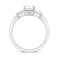 thumbnail image 2 of Rosec Jewels Certified Lab Grown Diamond Emerald Cut Engagement Ring 2 Carat - EF-VS Quality - with Jewelry Box, 925 Sterling Silver, US 4.00, 2 of 8