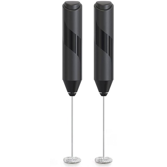 Paquete de 2 espumadores de leche portátiles a batería para café, mini batidor eléctrico, espumador eléctrico