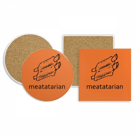 

Meatataian Love Meat Coaster Cup Mug Holder Absorbent Stone Cork Base Set