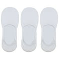 thumbnail image 2 of Women's Rayon from Bamboo Fiber No Show Thin with Thick Comfort Sole Socks - Size M/L - White - 3 pairs, 2 of 6