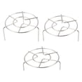 thumbnail image 4 of HOMEMAXS 3 Pcs Air Wire Steam Rack Pot Stand Kitchen Tool 15X8CM Silver, 4 of 8