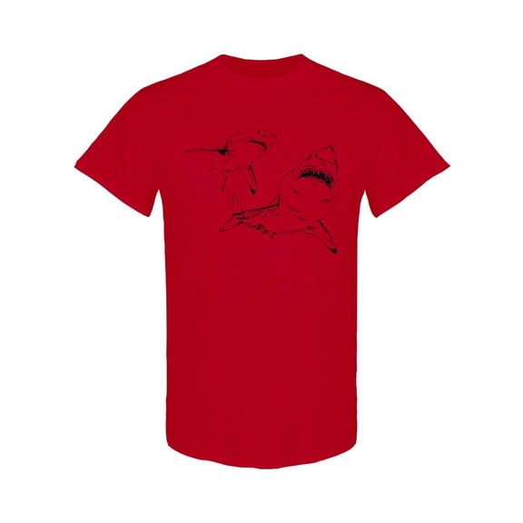Great White Shark Attack T-Shirt Men -Image by Shutterstock, Male x-Large