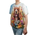 thumbnail image 4 of Welcome Spring Summer Cocker Spaniel Portrait Flower Blue Sky All Over Print 3D Shirt Unisex Merch Cockers Dog Lover Gifts - 12001, 4 of 6
