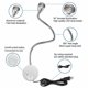 thumbnail image 2 of Lámpara de noche para dormitorio con aplique de tubo LED de 3W (luz blanca fría-plateada) ER, 2 of 4