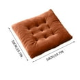 thumbnail image 3 of Cinvoph 20"x20" Velvet Chair Cushions Thickened Solid Color Seat Cushion with Ties, Machine Washable Seat Pad, Durable Soft for Home Kitchen Office, Coffee, 3 of 5