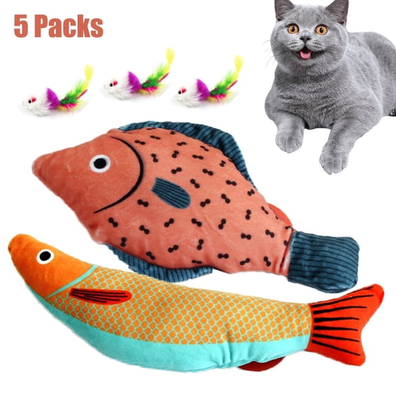 Cats Catnip Toys,Likaty Realistic Fish Interactive Toys for Kitty Pets