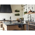 thumbnail image 3 of Moen S3955BL Paterson Deck Mounted Kitchen Soap Dispenser with Above the Sink Refillable Bottle, Matte Black, 3 of 6