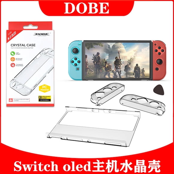 Funda De Tpu Compatible Con Switch Oled Model Host Funda Protectora Pc + Tpu Carcasa De Cristal Transparente Cateissary EL016256-00