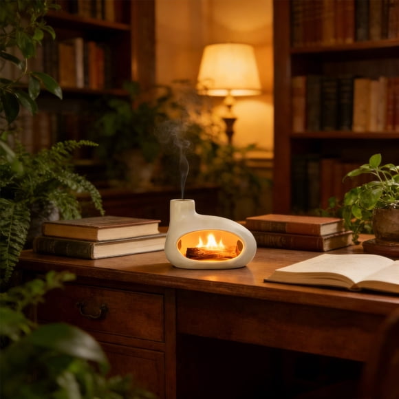 Todaioua Support pour Palo Santo - Brûleur d'Encens en Céramique pour Bâtons de Palo Santo, Cône et Sauge Spirituelle - Chiminée Moderne pour Méditation - Bol à Bavure Fait à la Main et Cadeau de Méditation