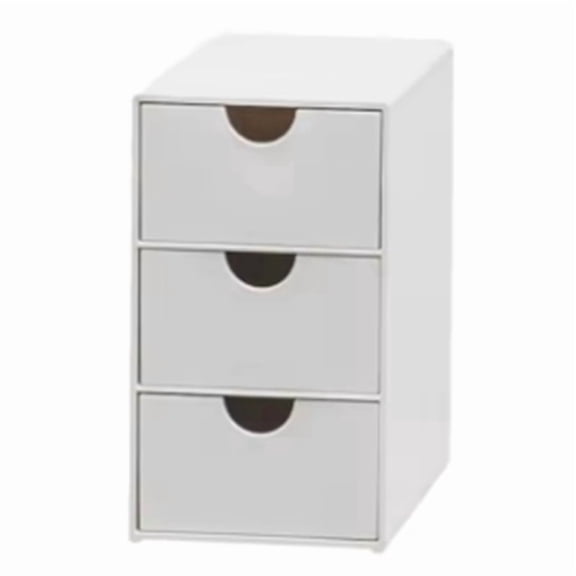 Desk Organizer with 3 Drawers Multifunctional Dustproof Stackable Supplies Organiser