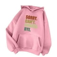 thumbnail image 2 of Sorry Can't Horses Bye Hoodies for Women Long Sleeve Horse Lover Hooded Sweatshirt with Pockets Pullover Tops, 2 of 4