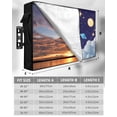 thumbnail image 7 of Cartoon Rocket Outdoor TV Cover 70 to 75 inch Cloud Space Stars Cute Planet Classic Waterproof Dustproof TV Covers for Outside with Zipper Remote Control Pocket Flat Screen Protectors, 7 of 7