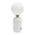 thumbnail image 2 of Maklaine Modern Contemporary Glass Table Lamp in White Finish, 2 of 6