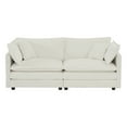 thumbnail image 3 of GNIXUU 2 Piece Chenille Cloud Couches Set, Modern Loveseat Couch Set Living Room Furniture Set for Apartment Office,White, 3 of 7